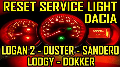 dacia logan 2017 service reset